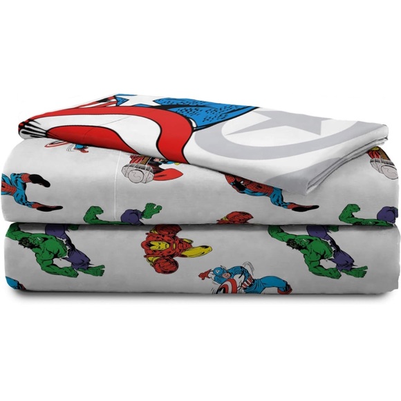 Marvel Avengers Comic Cool 5 Piece Twin Set Includes Comforter & Sheets - Picture 5 of 7